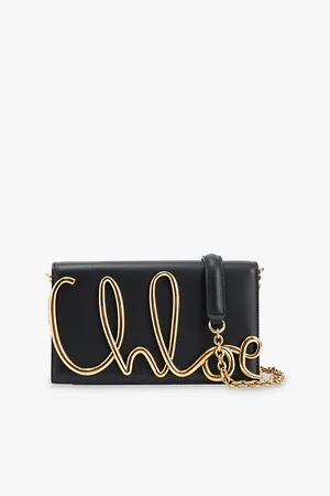 Chloé Womens Brand-Plaque Leather Cross-Body Bag