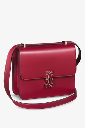 Cartier Womens C De Mini Leather Cross-Body Bag