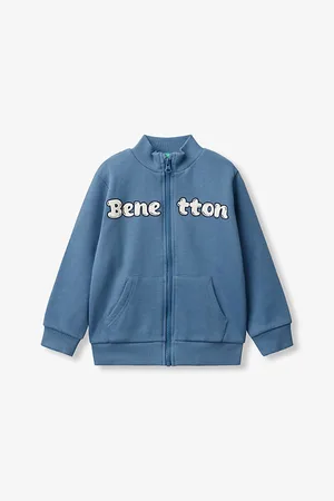 Benetton Logo-Print Zip-Up Cotton-Jersey Sweatshirt 18 Months - 6 Years
