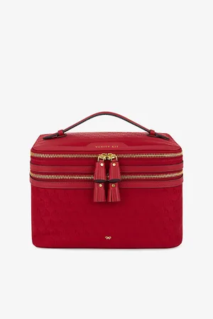 Anya Hindmarch Womens Vanity Kit Logo-Jacquard Nylon Cosmetics Case