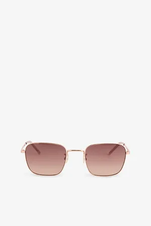 Paige Mens Ey202207 Harper Square-Frame Metal Sunglasses