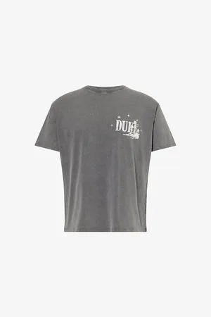 Duke & Dexter Mens Printed Crewneck Cotton-Jersey T-Shirt
