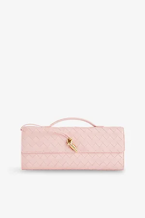 Bottega Veneta Womens Andiamo Small Leather Clutch