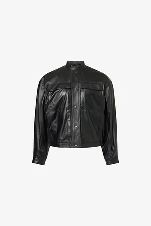 LEMAIRE Mens Patch-Pocket Boxy-Fit Leather Blouson