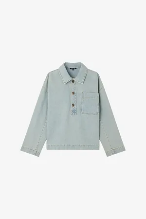 Soeur Womens Austin Relaxed-Fit Denim Shirt