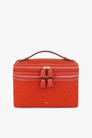 Anya Hindmarch Womens Vanity Kit Logo-Jacquard Nylon Cosmetics Case