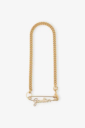 Jean Paul Gaultier Womens Safety Pin -Toned Metal Necklace