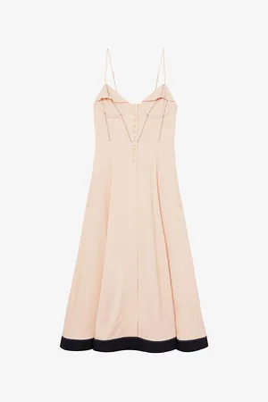 Reiss Womens x Atelier Virginia Corset-Bodice Stretch-Woven Midi Dress