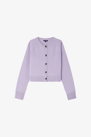 Soeur Womens Virginia Cropped Merino-Wool Cardigan