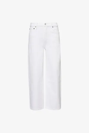AGOLDE Womens Harper Cropped High-Rise Stretch-Denim Jeans