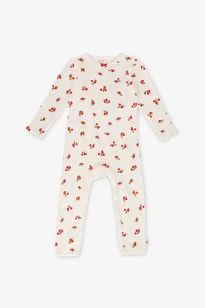 Konges Sløjd Heart-Print Pointelle Cotton Romper 9-18 Months