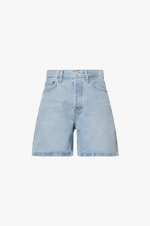 AGOLDE Womens Dame High-Rise Denim Shorts