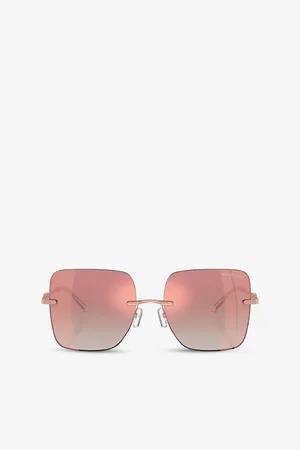 Michael Kors Mk1150 Quebec Square-Frame Metal Sunglasses