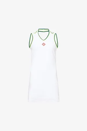Casablanca Womens Hippie Tennis Cotton-Blend Jersey Mini Dress