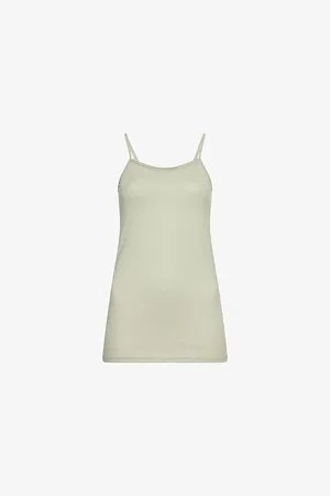 Hanro Womens Ultralight Spaghetti Scoop-Neck Cotton Top