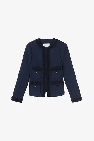 LK Bennett Womens Charlie Tweed Cotton-Blend Jacket