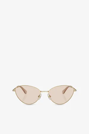 Swarovski Womens Sk7014 Cat-Eye Metal Sunglasses