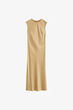 Joseph Womens Garnier Sleeveless Silk-Satin Midi Dress