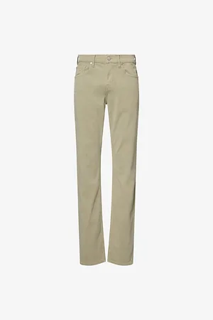 7 for all Mankind Mens Slimmy Lux Performance Tapered-Leg Stretch-Cotton Blend Trousers