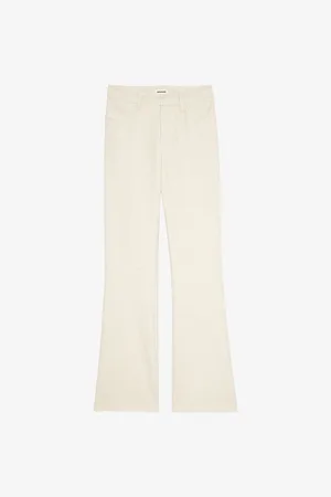 Zadig & Voltaire Womens Pistol Flared-Leg Cotton-Blend Trousers