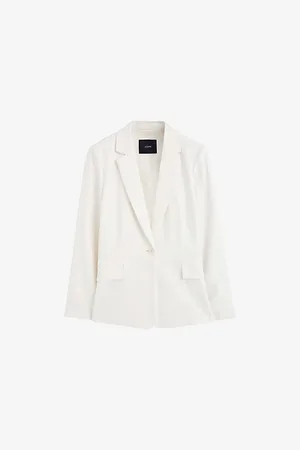 Joseph Womens Marty Notched-Lapel Stretch-Linen Jacket