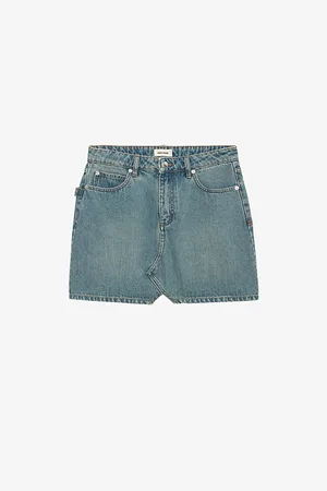 Zadig & Voltaire Womens Juice Patch-Pocket Denim Mini Skirt