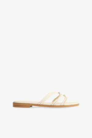 LK Bennett Womens Tianey Leather Flat Sandals