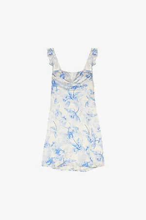 Maje Womens Floral-Print Woven Mini Dress