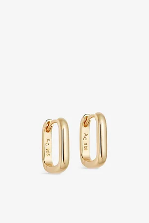 ASTLEY CLARKE Womens Celestial Oblong 18ct Yellow Gold-Plated Vermeil Sterling-Silver Huggie Earrings
