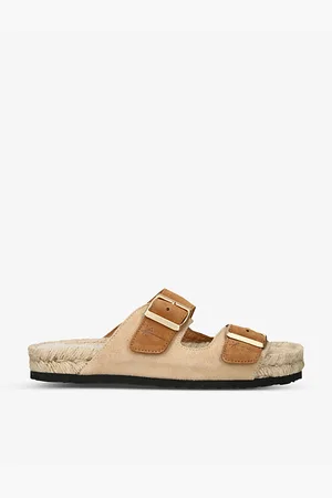 MANEBI Womens Venice Colour-Block Suede Sandals