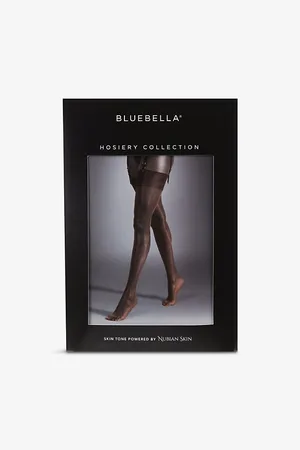 BlueBella Womens Plain Semi-Sheer Stretch-Woven Stockings