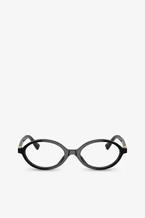 Miu Miu Mu 01Xv Oval-Frame Acetate Eyeglasses