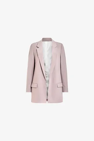 AllSaints Womens Aleida Open-Front Stretch-Woven Blazer