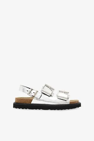 AllSaints Womens Isla Metallic Leather Sandals