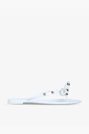 VALENTINO GARAVANI Womens Rockstud-Embellished Rubber Flip-Flops