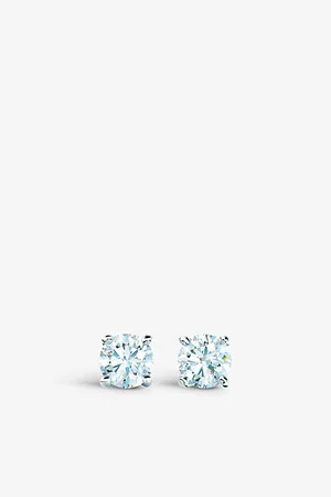 Tiffany & Co. Tiffany Solitaire Diamond Earrings In Platinum