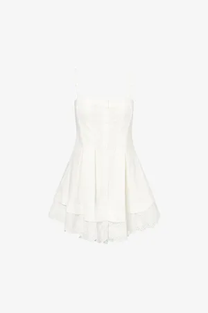 Peachy Den Womens Renee Broderie-Anglaise Cotton Mini Dress