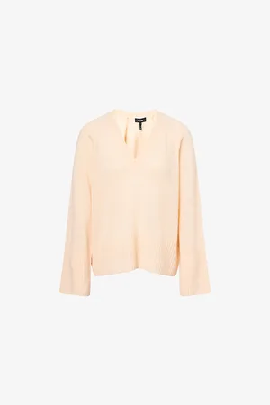 ME AND EM Womens Cloud V-Neck Wool, Cashmere and Silk Jumper
