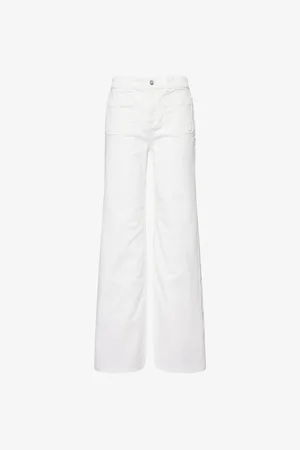 ME AND EM Womens Patch-Pocket Subtle Flared Stretch-Denim Blend Jeans