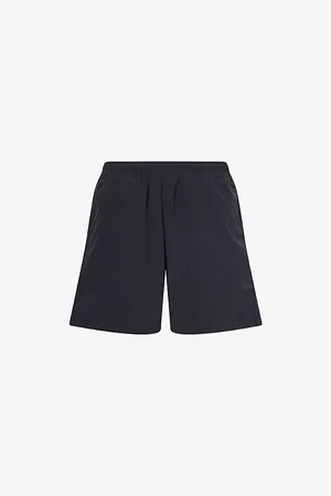 Lanvin Mens Brand-Patch Regular-Fit Shell Shorts