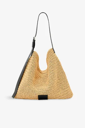 AllSaints Womens Asha Raffia Shoulder Bag