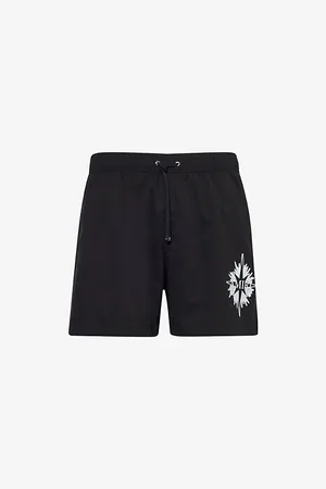 AMIRI Mens Star Logo-Print Swim Trunks