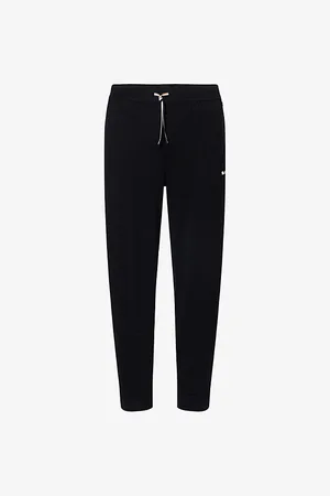 HUGO BOSS Mens Unique Ribbed-Cuffs Stretch-Cotton Jogging Bottoms