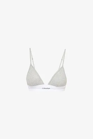 Calvin Klein Womens Modal Ribbed Triangle Cotton-Jersey Bralette