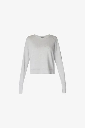 Sweaty Betty Womens After Class Crop Cotton and Modal-Blend Sweatshirt