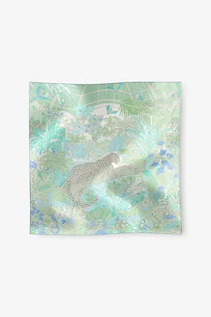 Cartier Womens Panthère De Greenhouse Silk Scarf