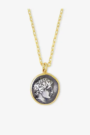LA Maison Couture Womens Ece London The Chariots Coin 22ct Yellow Vermeil Necklace