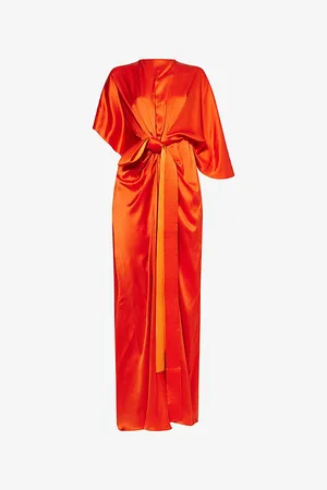 Roksanda Womens Hierys Pleated Silk Maxi Dress