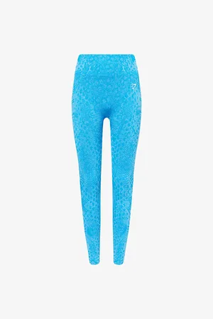 GymShark Womens Adapt Animal-Print Seamless Stretch-Woven Leggings