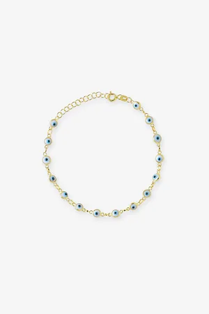 LA Maison Couture Womens Ece London The Nazar II 22ct Yellow Gold Vermeil Chain Bracelet